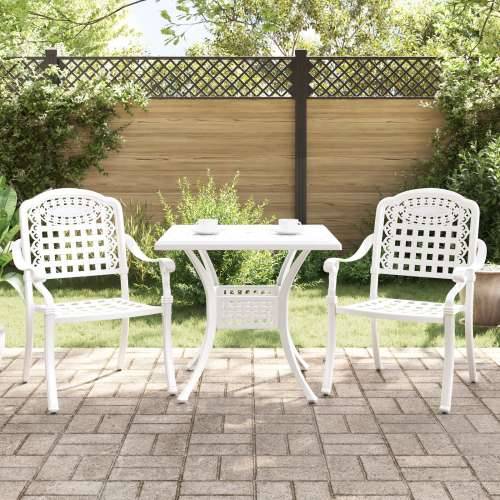 3-dijelni vrtni bistro set bijeli lijevani aluminij Cijena