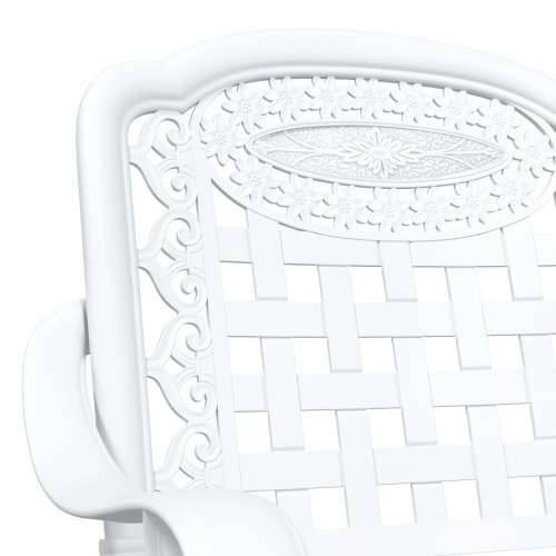 3-dijelni vrtni bistro set bijeli lijevani aluminij Cijena