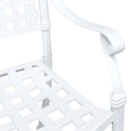 3-dijelni vrtni bistro set bijeli lijevani aluminij Cijena