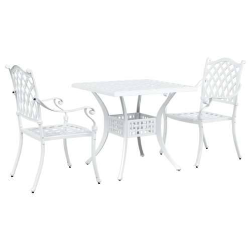 Set za vrtni bistro od 3 komada bijelog lijevanog aluminija Cijena