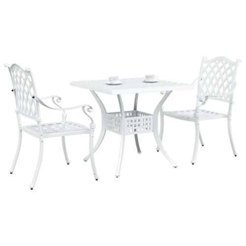 Set za vrtni bistro od 3 komada bijelog lijevanog aluminija Cijena