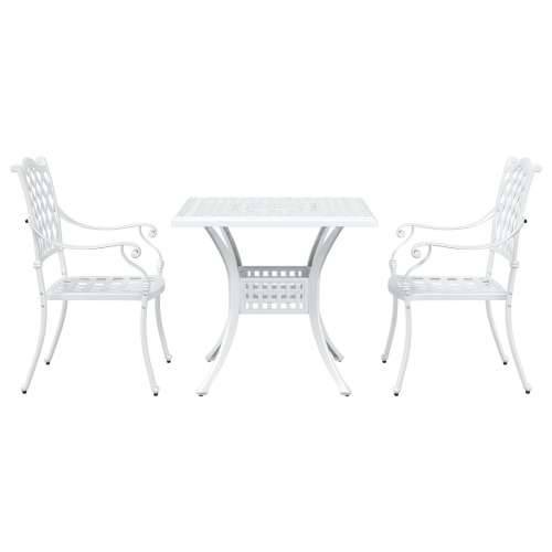 Set za vrtni bistro od 3 komada bijelog lijevanog aluminija Cijena