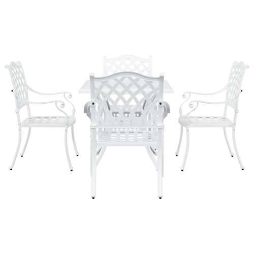 Set za vrt od 5 komada, bijeli aluminij Cijena
