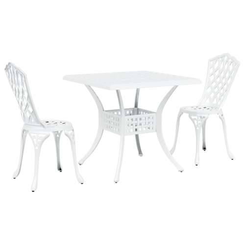 Set za vrtni bistro od 3 dijela bijelog livenog aluminija Cijena