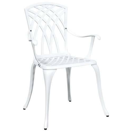 3-dijelni vrtni bistro set bijeli lijevani aluminij Cijena