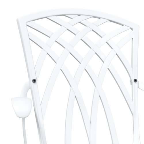 3-dijelni vrtni bistro set bijeli lijevani aluminij Cijena