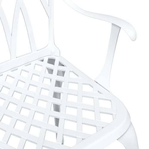 3-dijelni vrtni bistro set bijeli lijevani aluminij Cijena