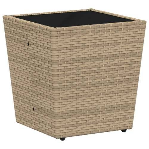 Set od 3 komada za vrt s jastučićima bež poly rattan Cijena