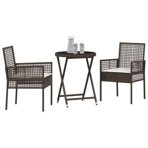 Set za bistro vrt s jastucima, smeđi poli ratan Cijena