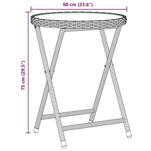 3-dijelni vrtni bistro set s jastucima sivi poli ratan Cijena