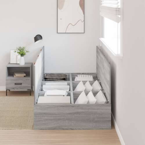 Krevet s prostorom za pohranu Sivi Sonoma 80x200 cm Cijena