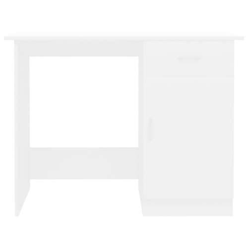 Radni stol bijeli 100 x 50 x 76 cm od konstruiranog drva - Bijela Cijena