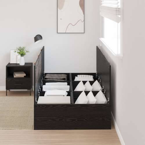 Krevet s prostorom za pohranu Crni Hrast 100x200 cm Cijena