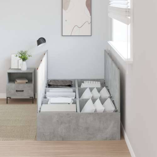 Okvir kreveta za pohranu Beton Siva 100x200 cm Cijena