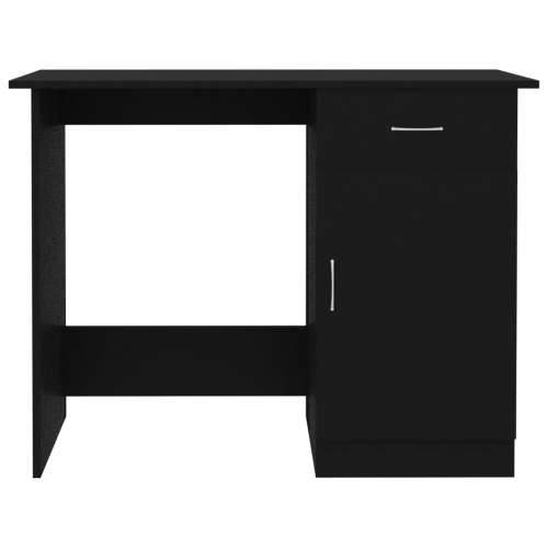 Radni stol crni 100 x 50 x 76 cm od konstruiranog drva - Crna Cijena
