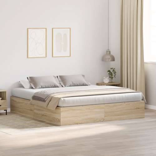 Krevet za pohranu Sonoma hrast 200x200 cm Cijena