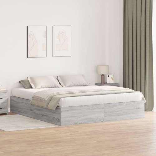 Krevet s prostorom za pohranu Siva Sonoma 200x200 cm Cijena