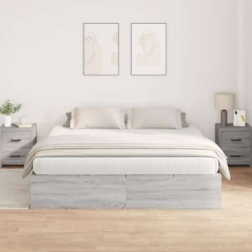 Krevet s prostorom za pohranu Siva Sonoma 200x200 cm Cijena