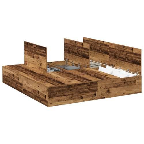 Krevet s prostorom za pohranu Staro drvo 200x200 cm Cijena
