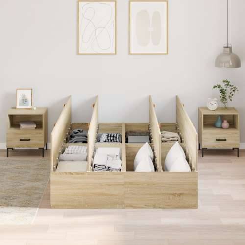 Krevet okvir za pohranu Sonoma hrast 120x200 cm Cijena