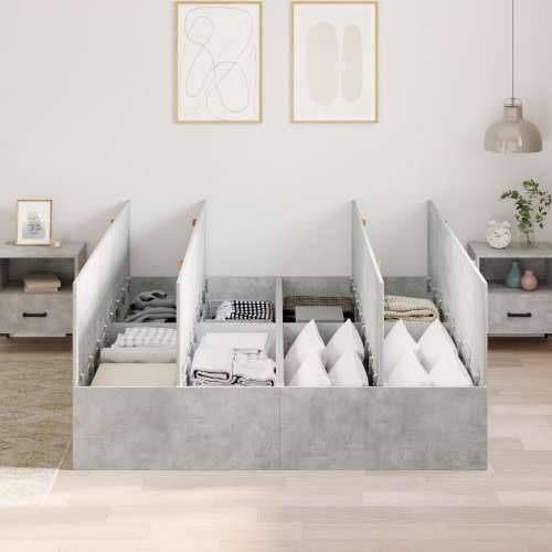Krevet za pohranu Beton Siva 150x200 cm Cijena