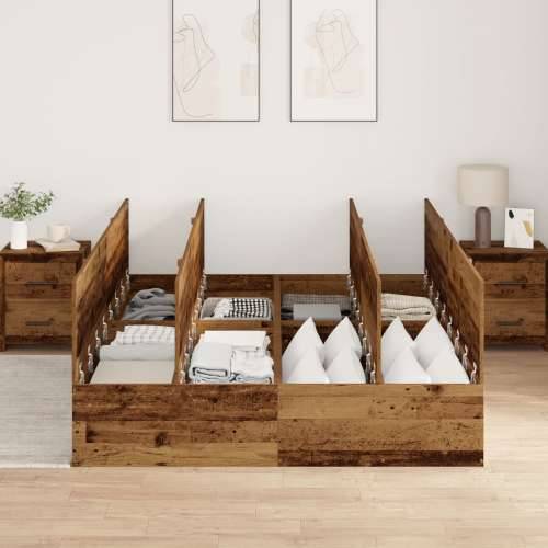 Krevet s prostorom za pohranu Stari drvo 150x200 cm Cijena
