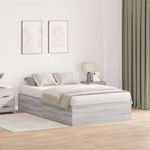 Krevet s prostorom za pohranu Sivi Sonoma 120x190 cm Cijena