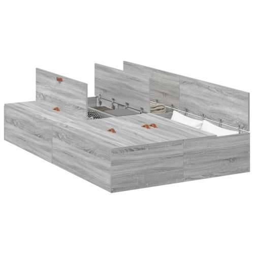 Krevet s prostorom za pohranu Sivi Sonoma 120x190 cm Cijena