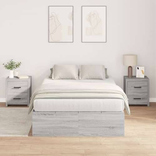 Krevet s prostorom za pohranu Sivi Sonoma 120x190 cm Cijena
