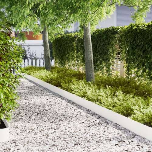 Ograde za travnjake 50 komada Bijela 100x0,5x20 cm Čelik Cijena