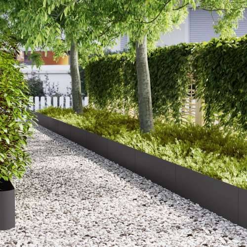 Ograde za travnjake 30 kom Crna 100x0,5x30 cm Čelik Cijena