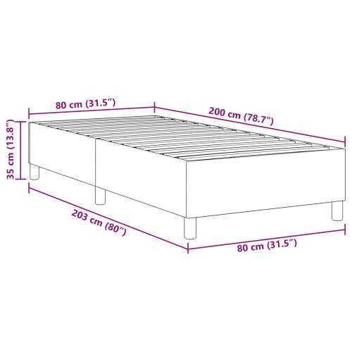 Box Spring Krevet Krem 80x200 cm Korduroj Tkanina Cijena