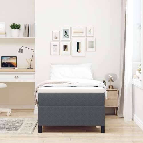Box Spring Krevet Tamnosiv 100x200 cm Od Pamuka Cijena