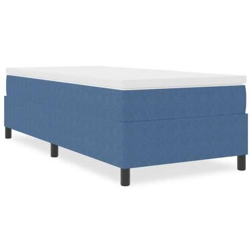 Box Spring Krevet Plava 100x200 cm Korduroj Tkanina Cijena