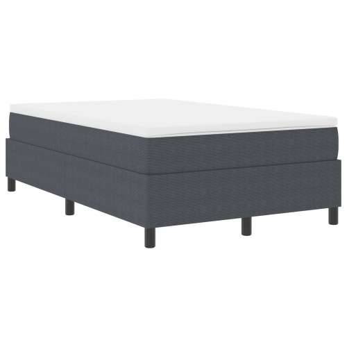 Box Spring Krevet Tamno Siva Mala Dupla Kordurojna Tkanina Cijena