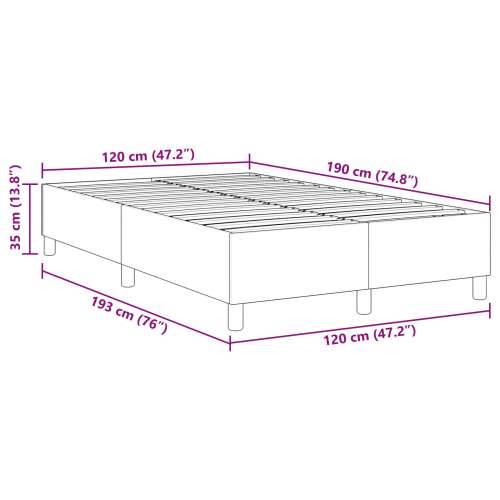 Box Spring Krevet Tamno Siva Mala Dupla Kordurojna Tkanina Cijena