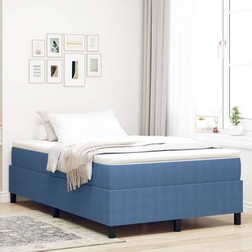 Box Spring Krevet Plava Mali Dvostruki Korduroj Tkanina Cijena