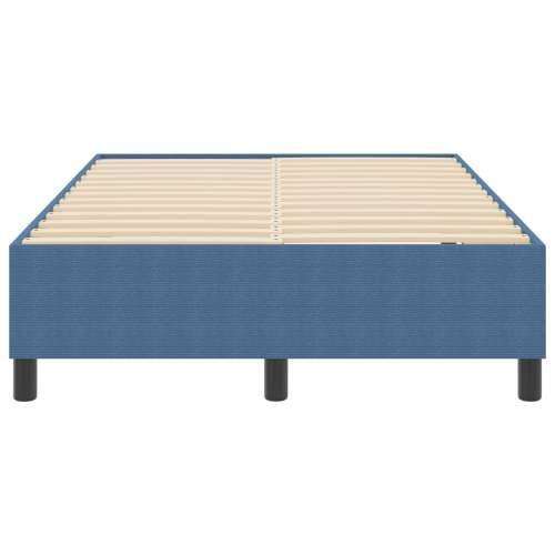 Box Spring Krevet Plava Mali Dvostruki Korduroj Tkanina Cijena