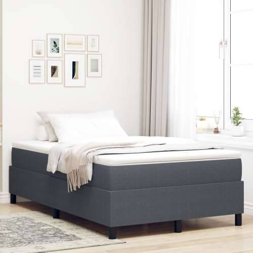 Box Spring Krevet Tamno Siva 120x200 cm Kordurojna Tkanina Cijena