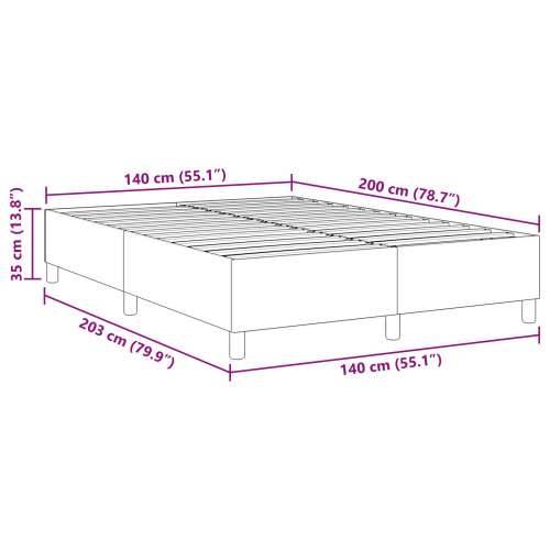 Box Spring Krevet Plava 140x200 cm Od žoržeta Cijena