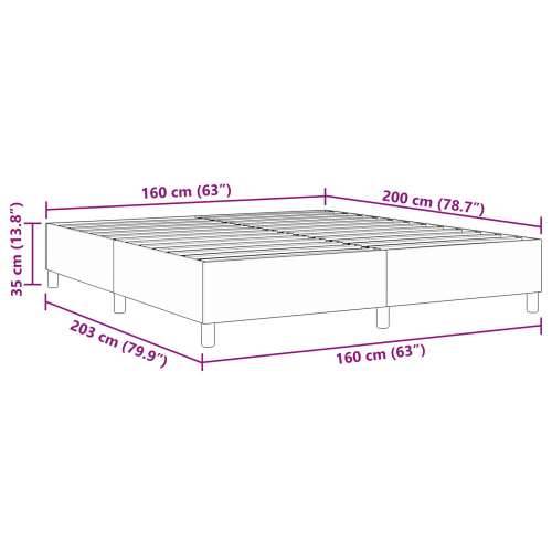 Kutna postelja Tamno siva 160x200 cm Od tkanine kord Cijena
