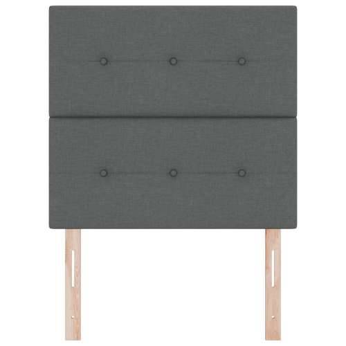 Naslon za glavu s gumbastim presavijanjem tamno siva 80 cm tkanina Cijena