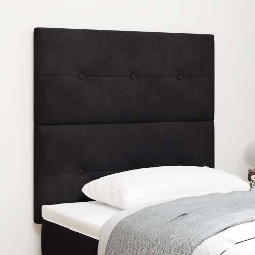 Naslon za glavu s gumbenim preklopom Crna 80 cm Baršun Cijena