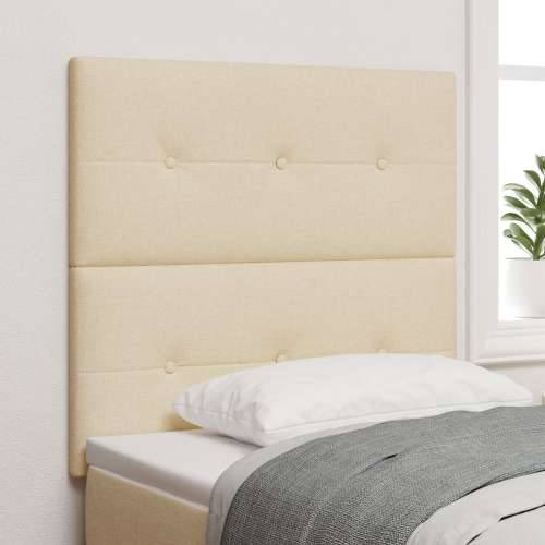 Naslon za glavu s gumbastim nabranjem krem 90 cm tekstil Cijena