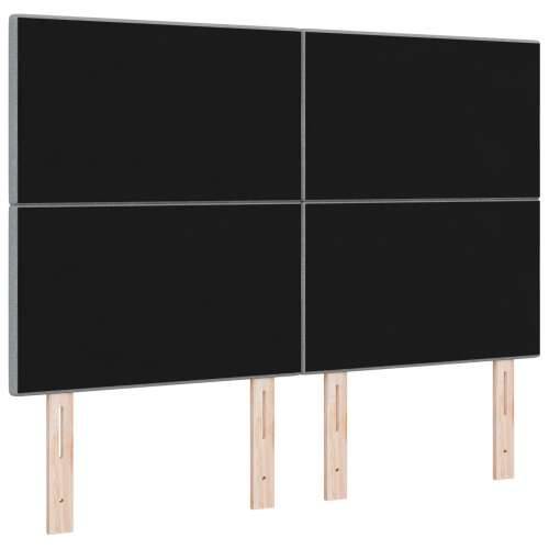 Tapecirani naslon za glavu s gumbima svjetlosiv 140 cm tkanina Cijena