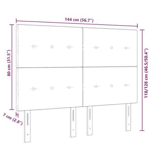 Uzglavlje s gumbastim tuftingom Krem 140 cm Platno Cijena