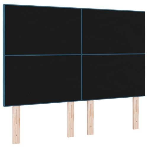 Glava kreveta s gumbima, tamnoplava, 140 cm, baršun Cijena