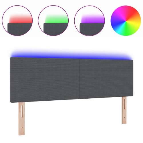 LED uzglavlje jednostavnog dizajna u tamnosivoj boji, 80 cm, od korduroj tkanine Cijena