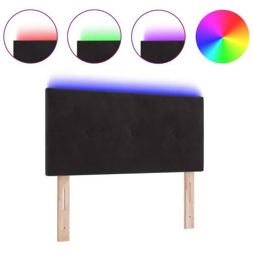 LED Uzglavlje Duže Pamučno Crno 90 cm Baršun Cijena