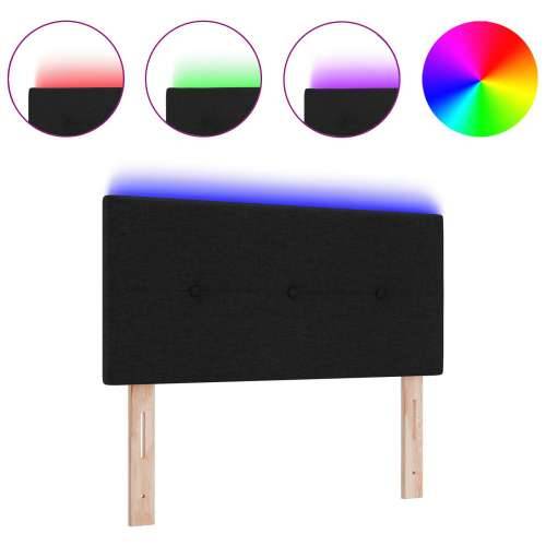 LED Uzglavlje s gumbastim nabiranjem Crno 100 cm Tkanina Cijena